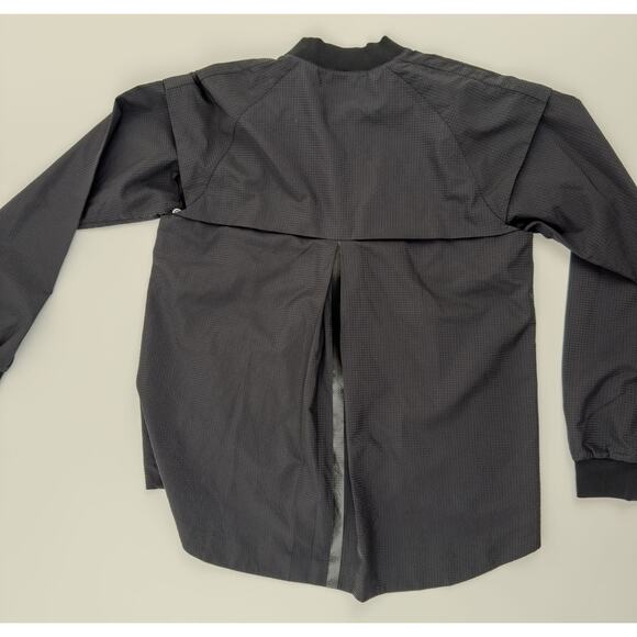 Nike Jacket Mens Small Black Full Zip Bomber Windbreaker Lightweight Swoosh Logo - Picture 2 of 4